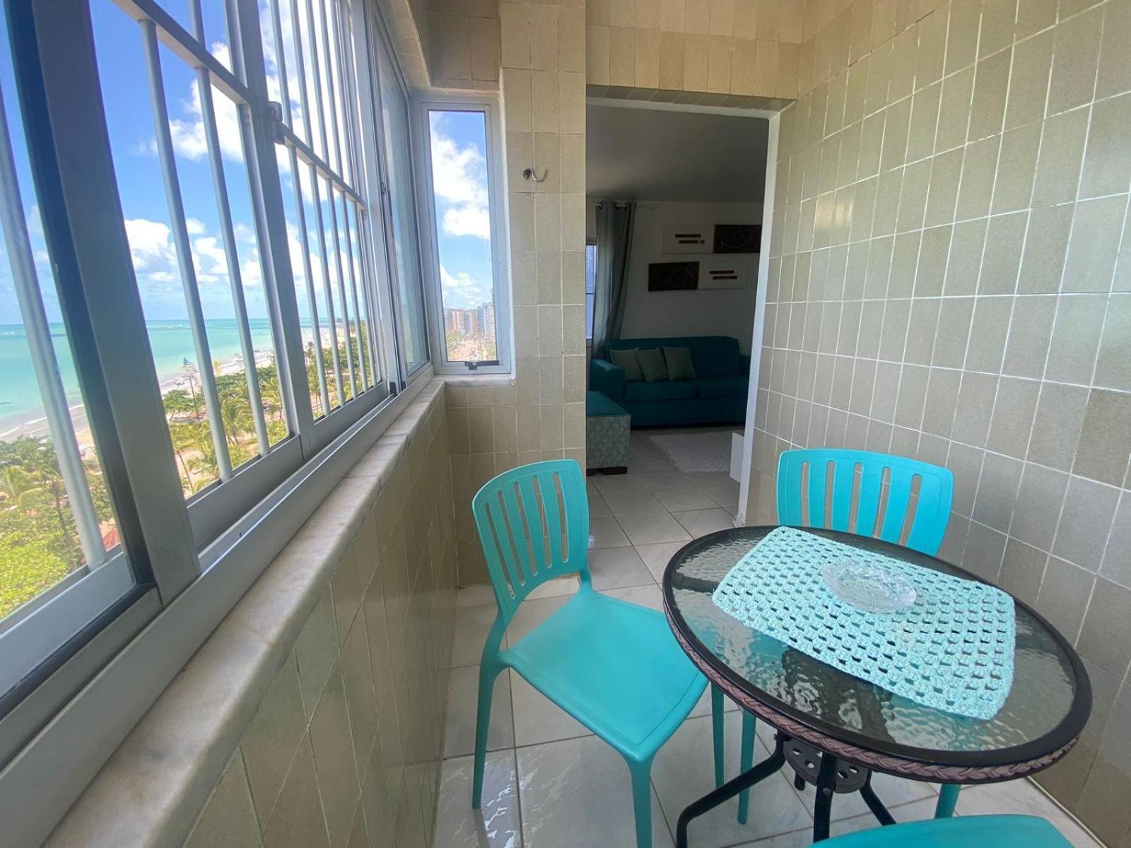 Apto 901 - Dois quartos à beira na praia de Pajuçara em Maceió com linda vista Exterior foto