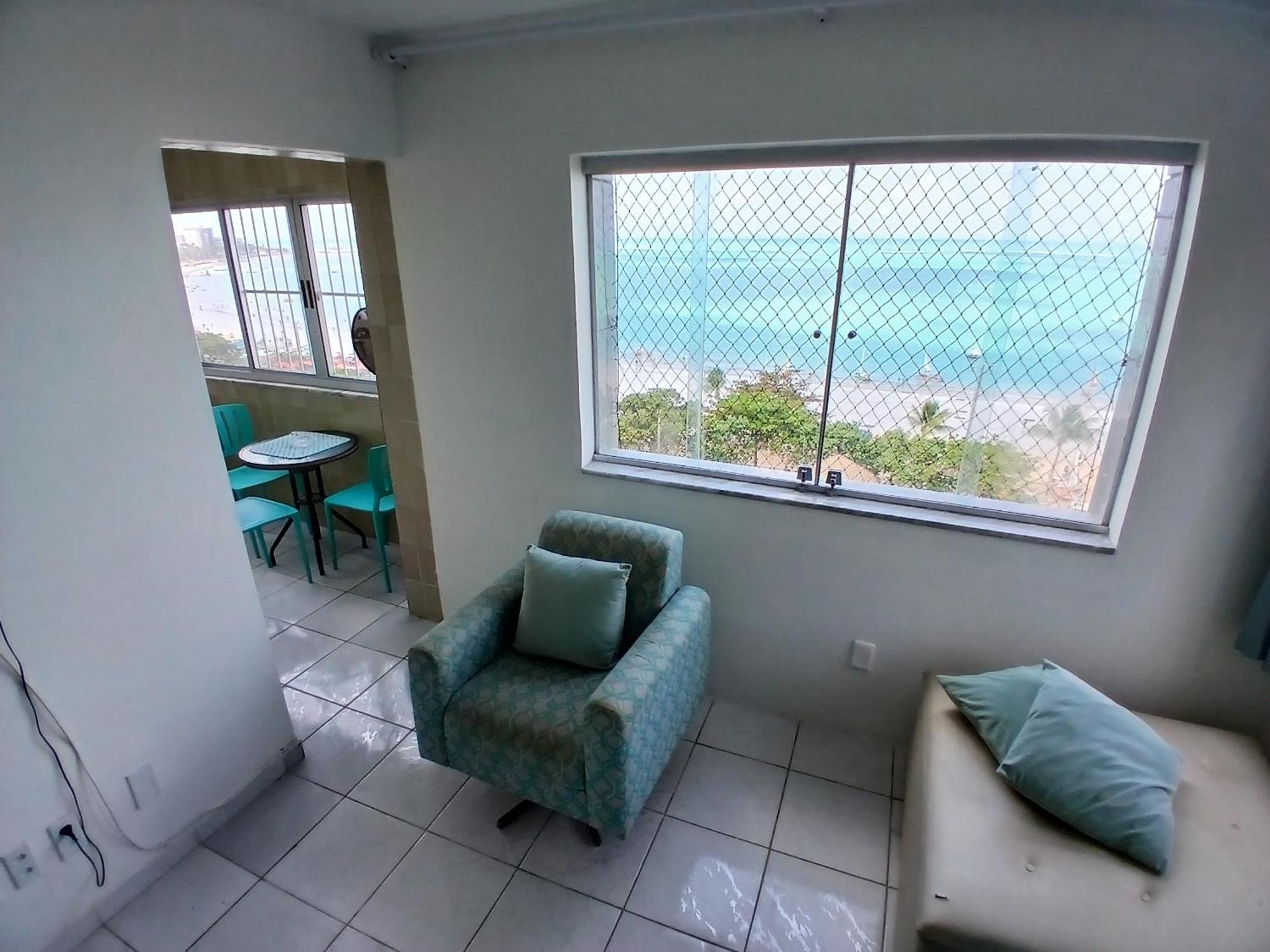 Apto 901 - Dois quartos à beira na praia de Pajuçara em Maceió com linda vista Exterior foto